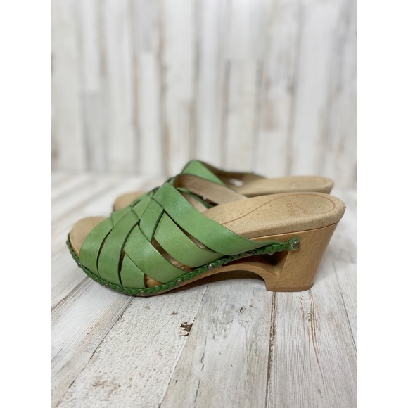 Dansko Shoes | Dansko Tory Leather Wooden Heel Sandals | Poshmark